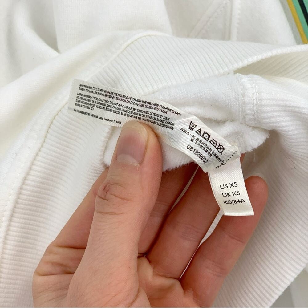 FREE PEOPLE MOVEMENT Grand Slam Sweat Striped Hoodie White XS - Picture 6 of 8